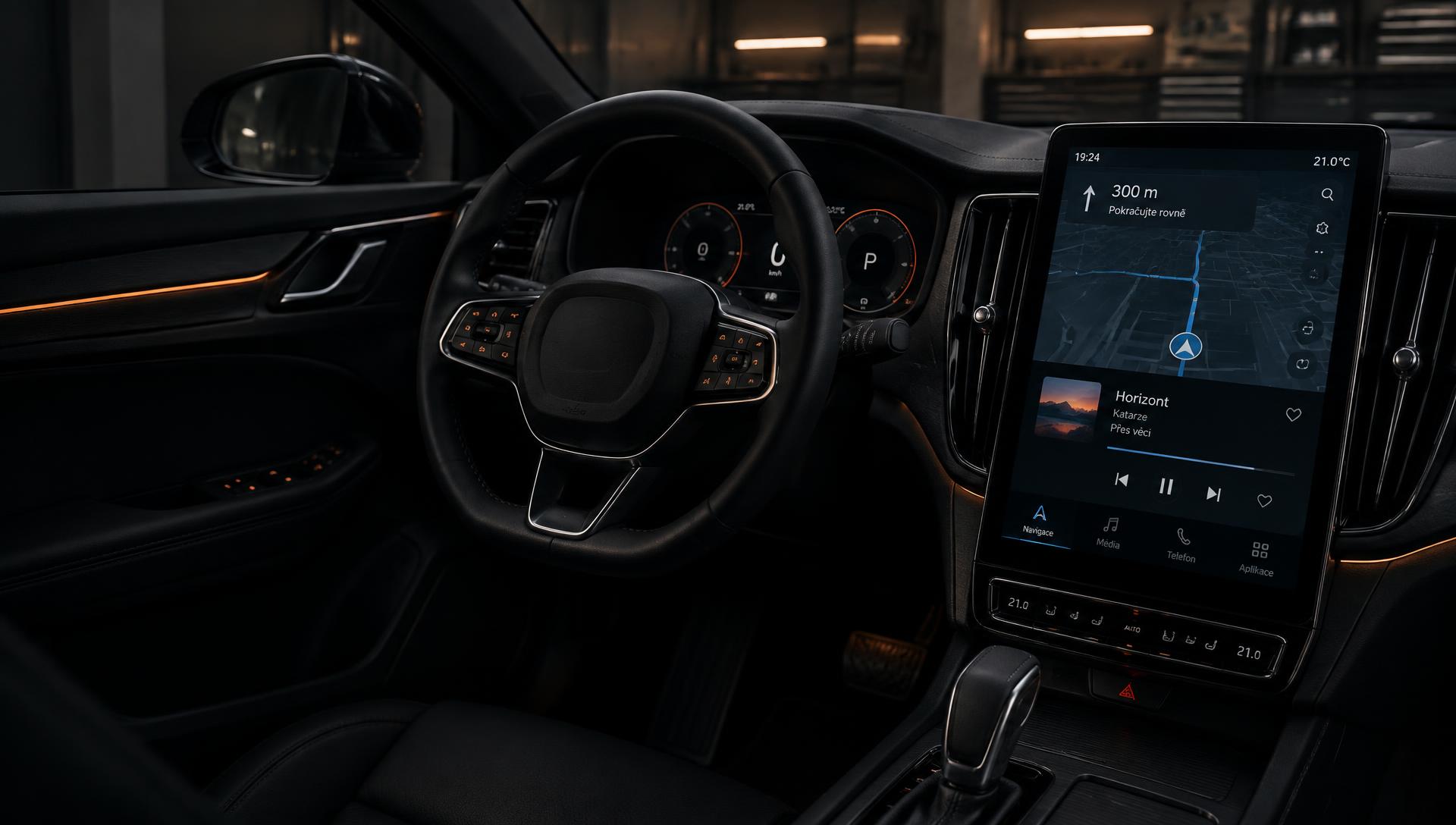 Velký dotykový displej Android rádia s českou navigací